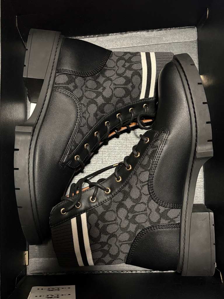 Coach Livia Sig Booties Authentic, New In Box